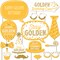 Big Dot of Happiness Golden Birthday - Happy Birthday Party Photo Booth Props Kit - 20 Count
